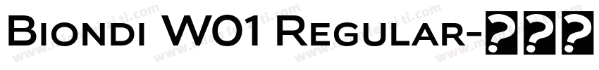 Biondi W01 Regular字体转换
